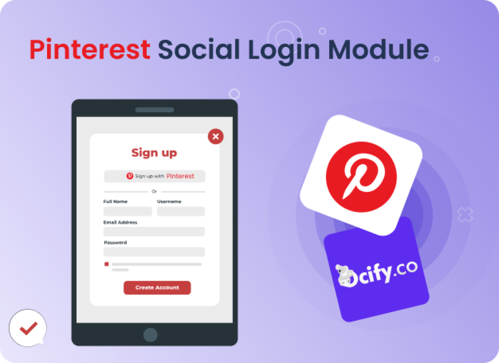 Pinterest Sosyal Giriş Modülü